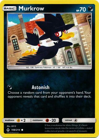 Murkrow - 108/214 - Common - Reverse Holo available at 401 Games Canada