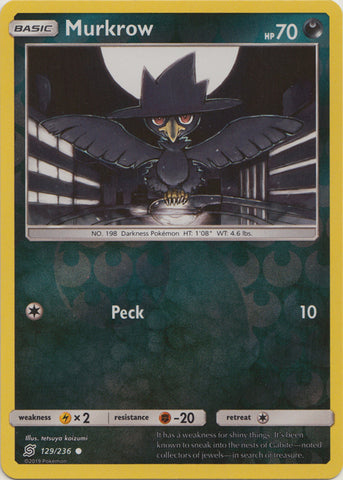 Murkrow - 129/236 - Common - Reverse Holo available at 401 Games Canada