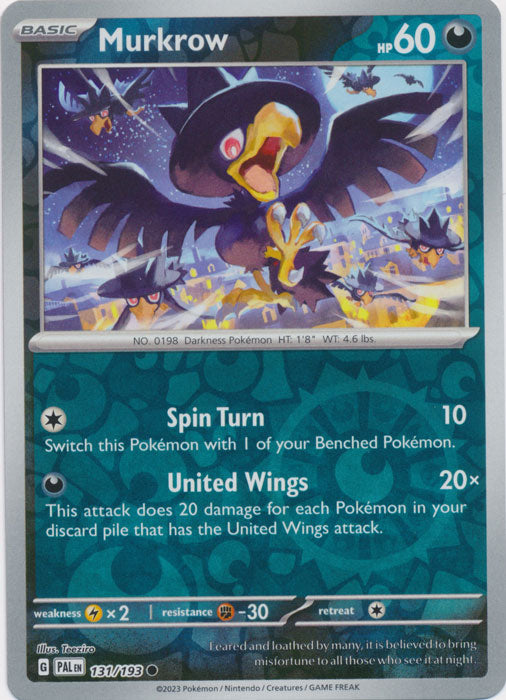 Murkrow - 131/193 - Common - Reverse Holo available at 401 Games Canada