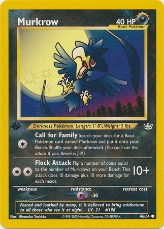 Murkrow - 46/64 - Common - 1st Edition available at 401 Games Canada