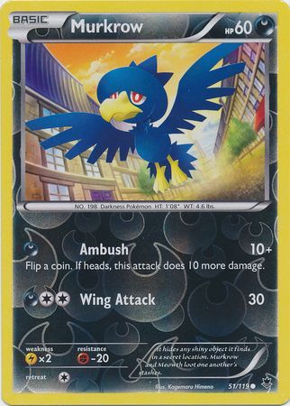 Murkrow - 51/119 - Common - Reverse Holo available at 401 Games Canada