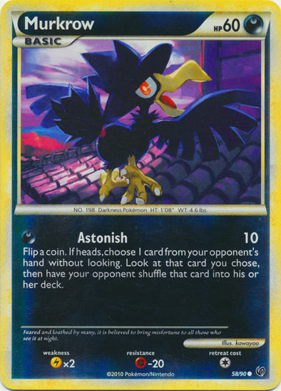 Murkrow - 58/90 - Common - Reverse Holo available at 401 Games Canada