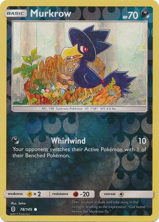 Murkrow - 78/145 - Common - Reverse Holo available at 401 Games Canada