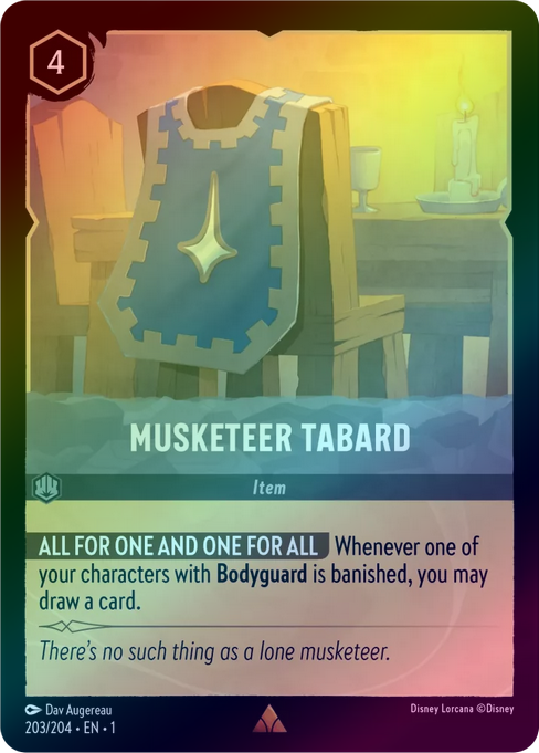 Musketeer Tabard - 203/204 - Rare (Foil) available at 401 Games Canada
