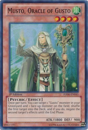 Musto, Oracle of Gusto - HA06-EN045 - Super Rare - 1st Edition available at 401 Games Canada