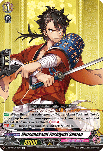 Mutsunokami Yoshiyuki Sentou - D-TB01/068 - Common available at 401 Games Canada