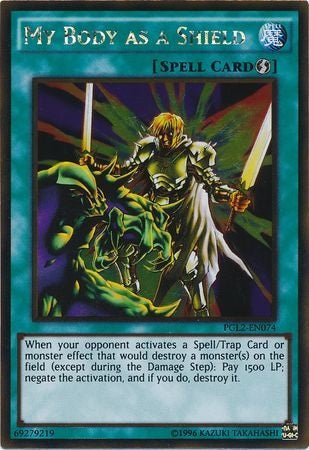 My Body as a Shield - PGL2-EN074 - Gold Rare - Unlimited available at 401 Games Canada