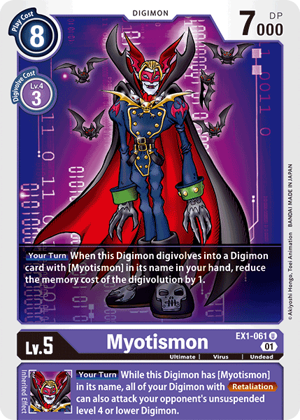 Myotismon - EX1-061 - Uncommon available at 401 Games Canada