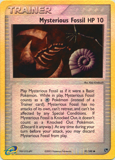 Mysterious Fossil - 91/100 - Common - Reverse Holo available at 401 Games Canada