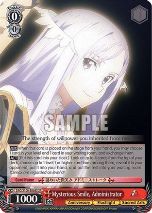 Mysterious Smile, Administrator (SR) - SAO/S100-E068S - Super Rare available at 401 Games Canada