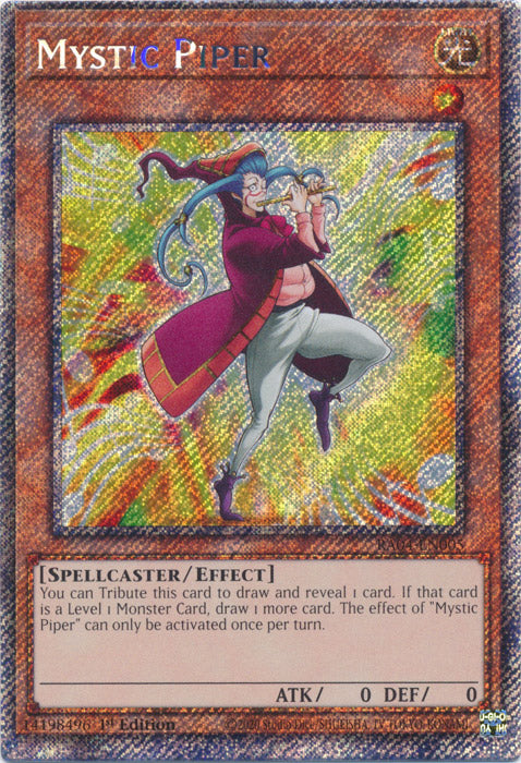 Mystic Piper (Platinum Secret Rare) - RA04-EN005 - Platinum Secret Rare - 1st Edition