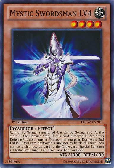 Mystic Swordsman LV4 - LCYW-EN201 - Common - 1st Edition available at 401 Games Canada