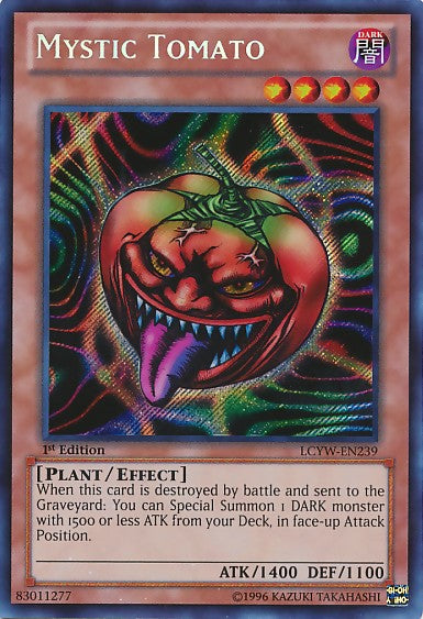 Mystic Tomato - LCYW-EN239 - Secret Rare - 1st Edition available at 401 Games Canada