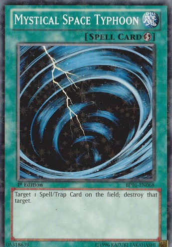 Mystical Space Typhoon - BP01-EN068 - Starfoil Rare - 1st Edition available at 401 Games Canada