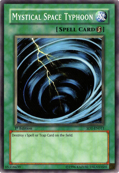 Mystical Space Typhoon - SD1-EN011 - Common - 1st Edition available at 401 Games Canada