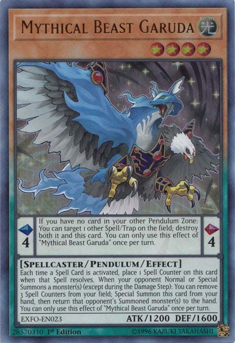 Mythical Beast Garuda - EXFO-EN023 - Ultra Rare - 1st Edition available at 401 Games Canada