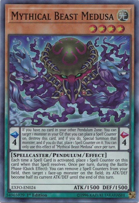 Mythical Beast Medusa - EXFO-EN024 - Super Rare - 1st Edition available at 401 Games Canada