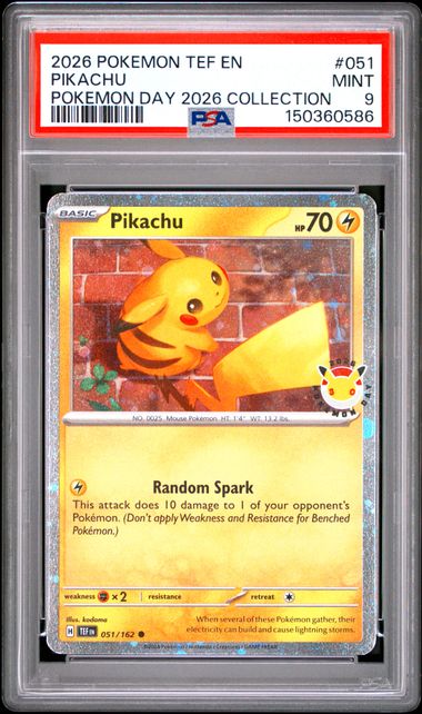 Pikachu (051) - Pokemon Day 2026 Collection - Cosmo Holo - Mint 9