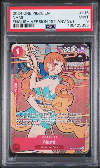 NAMI (OP01-016) - 2024 ONE PIECE ENGLISH VERSION 1ST ANNIVERSARY SET - PROMO - MINT 9