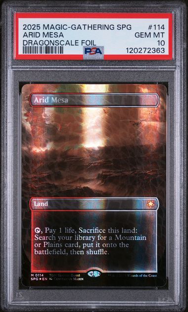 ARID MESA (0114) - MAGIC THE GATHERING TARKIR: DRAGONSTORM SPECIAL GUESTS - DRAGONSCALE FOIL - GEM MT 10