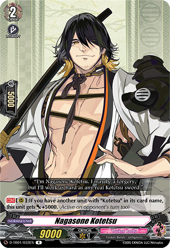 Nagasone Kotetsu - D-TB01/033 - Rare available at 401 Games Canada