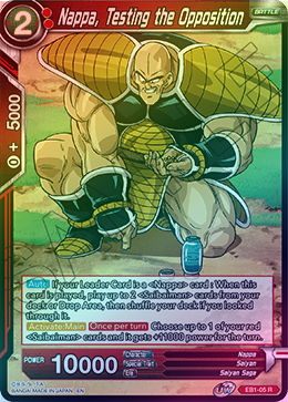 Nappa, Testing the Opposition - EB1-05 - Rare (FOIL) available at 401 Games Canada