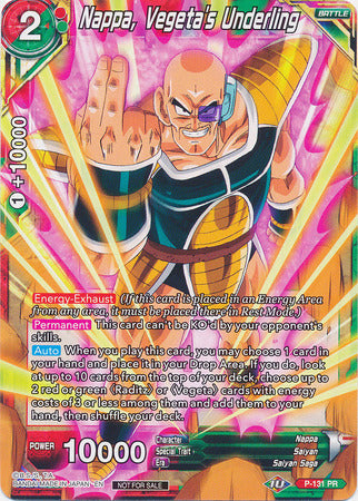 Nappa, Vegeta's Underling - P-131 - Promo (Non-Foil) available at 401 Games Canada