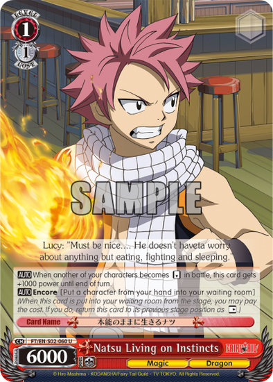 Natsu Living on Instincts - FT/EN-S02-060 - Uncommon available at 401 Games Canada