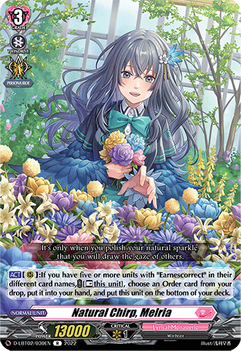 Natural Chirp, Melria - D-LBT02/030 - Rare available at 401 Games Canada