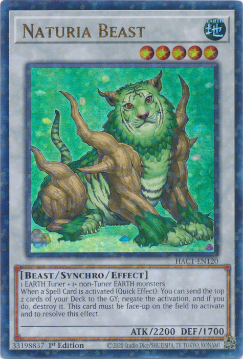 Naturia Beast - HAC1-EN120 - Duel Terminal Ultra Parallel Rare available at 401 Games Canada