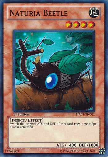 Naturia Beetle - HA02-EN001 - Super Rare - 1st Edition available at 401 Games Canada
