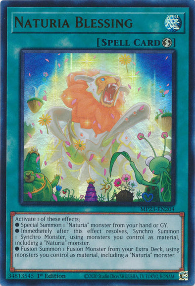 Naturia Blessing - MP23-EN204 - Ultra Rare - 1st Edition available at 401 Games Canada