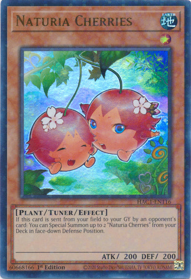 Naturia Cherries - HAC1-EN116 - Duel Terminal Ultra Parallel Rare available at 401 Games Canada