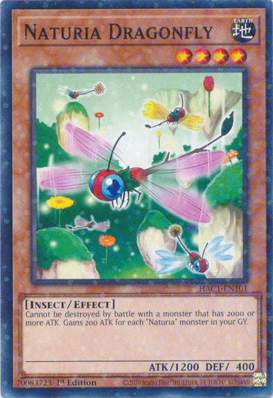 Naturia Dragonfly - HAC1-EN101 - Duel Terminal Normal Parallel Rare available at 401 Games Canada