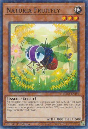 Naturia Fruitfly - HAC1-EN106 - Duel Terminal Normal Parallel Rare available at 401 Games Canada