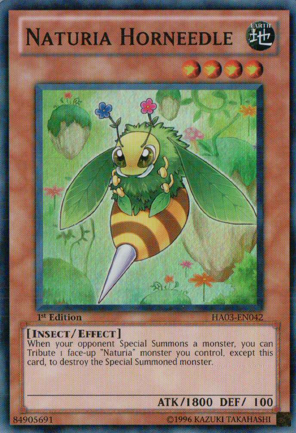 Naturia Horneedle - HA03-EN042 - Super Rare - 1st Edition available at 401 Games Canada