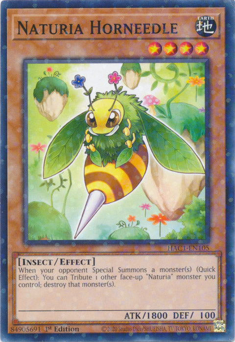 Naturia Horneedle - HAC1-EN105 - Duel Terminal Normal Parallel Rare available at 401 Games Canada
