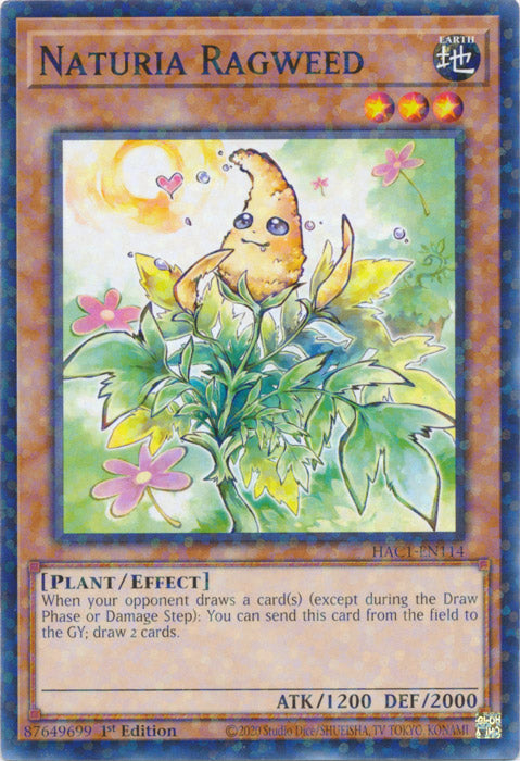 Naturia Ragweed - HAC1-EN114 - Duel Terminal Normal Parallel Rare available at 401 Games Canada