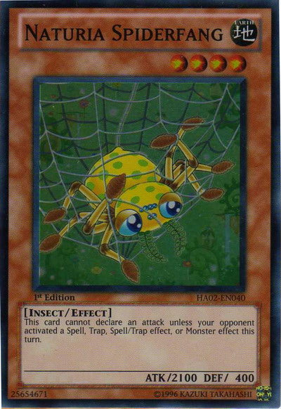 Naturia Spiderfang - HA02-EN040 - Super Rare - 1st Edition available at 401 Games Canada