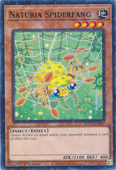 Naturia Spiderfang - HAC1-EN098 - Duel Terminal Normal Parallel Rare available at 401 Games Canada