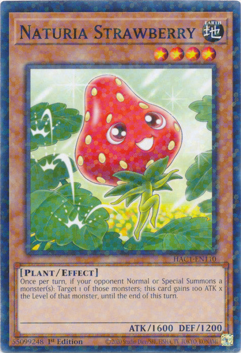 Naturia Strawberry - HAC1-EN110 - Duel Terminal Normal Parallel Rare available at 401 Games Canada