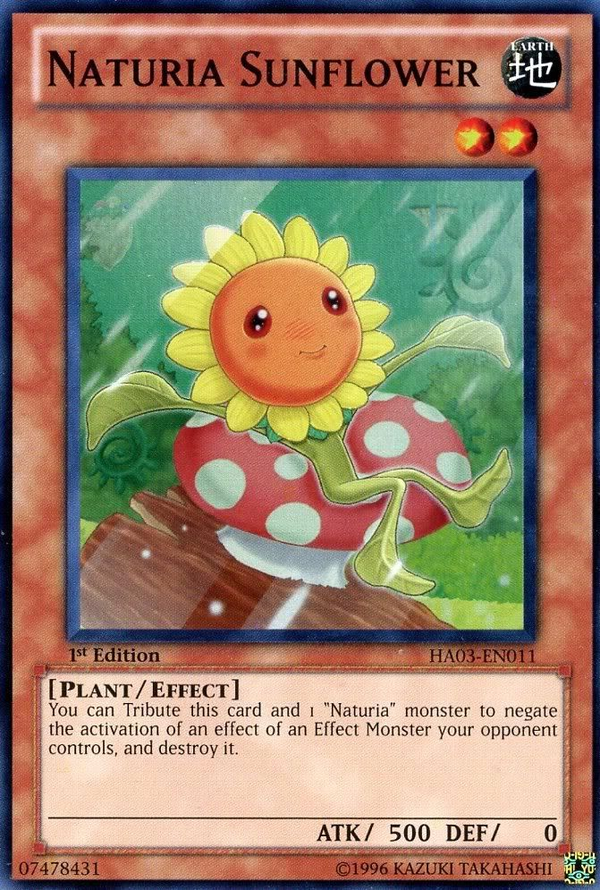 Naturia Sunflower - HA03-EN011 - Super Rare - 1st Edition available at 401 Games Canada