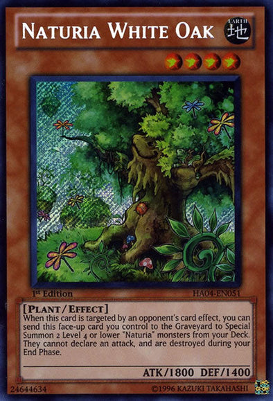 Naturia White Oak - HA04-EN051 - Secret Rare - 1st Edition available at 401 Games Canada