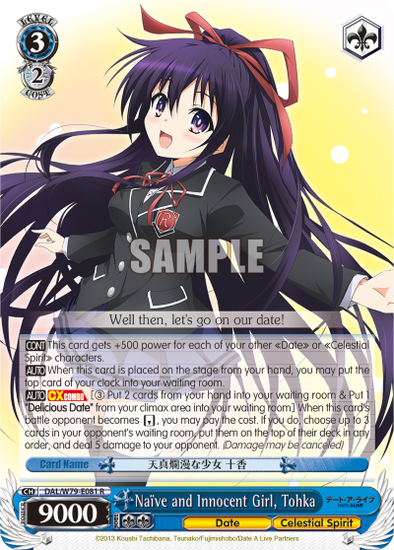 Nave and Innocent Girl, Tohka - DAL/W79-E081 - Rare available at 401 Games Canada