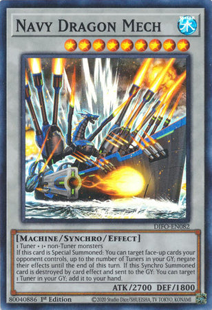 Navy Dragon Mech - DIFO-EN082 - Super Rare - 1st Edition available at 401 Games Canada