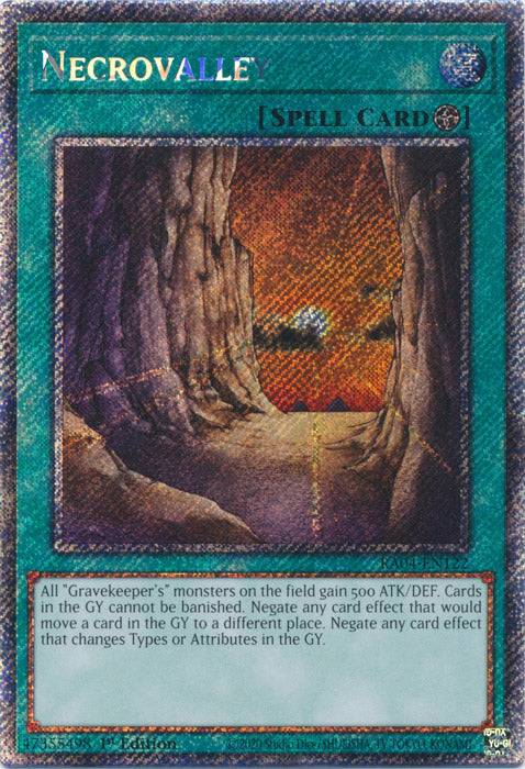 Necrovalley (Platinum Secret Rare) - RA04-EN122 - Platinum Secret Rare - 1st Edition