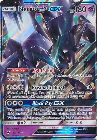 Necrozma GX - 63/147 - Ultra Rare available at 401 Games Canada