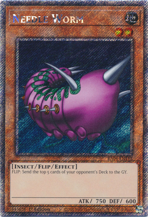 Needle Worm (Platinum Secret Rare) - RA04-EN112 - Platinum Secret Rare - 1st Edition