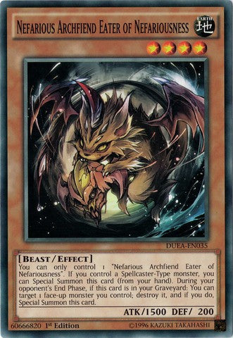 Nefarious Archfiend Eater of Nefariousness - DUEA-EN035 - Common - 1st Edition available at 401 Games Canada