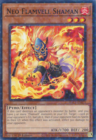 Neo Flamvell Shaman - HAC1-EN071 - Duel Terminal Normal Parallel Rare available at 401 Games Canada